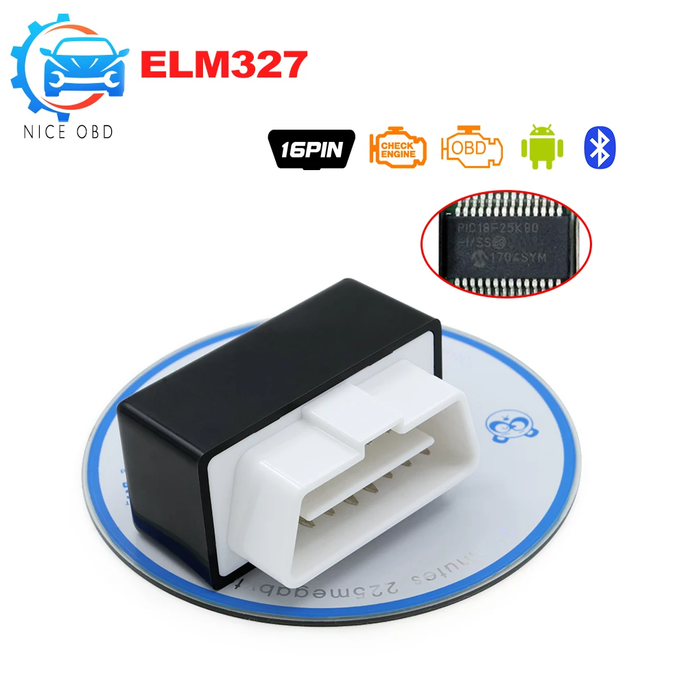 Горячий чип PIC18F25K80 V1.5 ELM327 OBD2 Bluetooth автоматический сканер для Android/Windows ELM 327 Переключатель ВКЛ/ВЫКЛ код ридер аппаратные средства V1.5