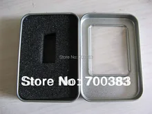 5 PCS Size 90x60x18MM 3.54 x 2.37 x 0.71 inch Rectangular USB box with window Metal packaging Transparent gift box tin box