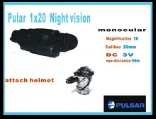 High quality Yukon 1×20 Night vision+helmet Support 200M , Riflescope/Hunting Scope/Thermal scope