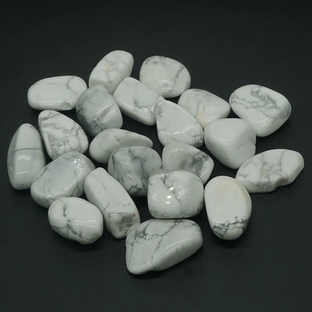 

White Howlite Turquoise Tumbled Stone Irregular Polished Natural Rock Quartz Chakra Healing Decor Minerals Collection