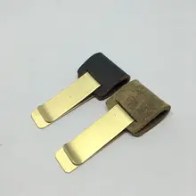 10 шт./партия латунная ручка зажим винтажная кожаная дорожная записная книжка воловья дневник спиральный свободный лист металлический держатель для ручек с кожаным чехлом