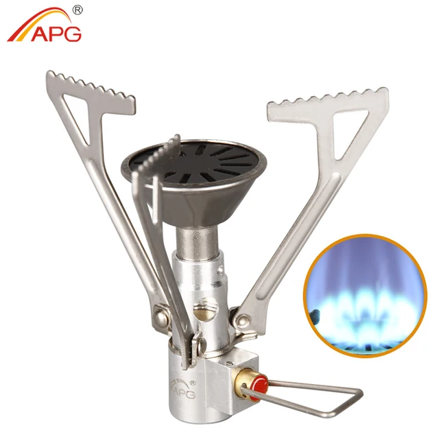 APG Folding Outdoor Gas Stove Ultralight Pocket Picnic Cooking Gas Burners Survival Furnace Camping Stoves 48G