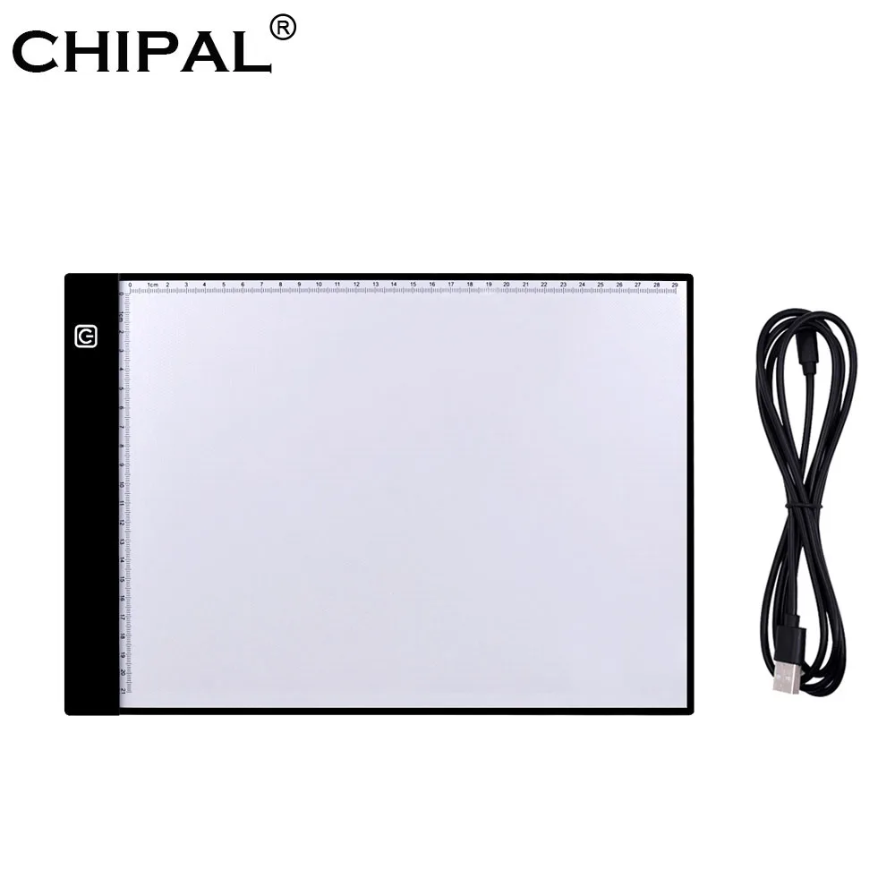 

CHIPAL A4 Digital Drawing Tablet Graphic Tablets LED Light Box Pad Electronic USB Tracing Art Copy Board Writing Painting Table