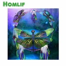 5D DIY заказной набор для картин из алмазов eigen foto Dream Catching Стрекоза квадратная вышивка Алмазная мозаика