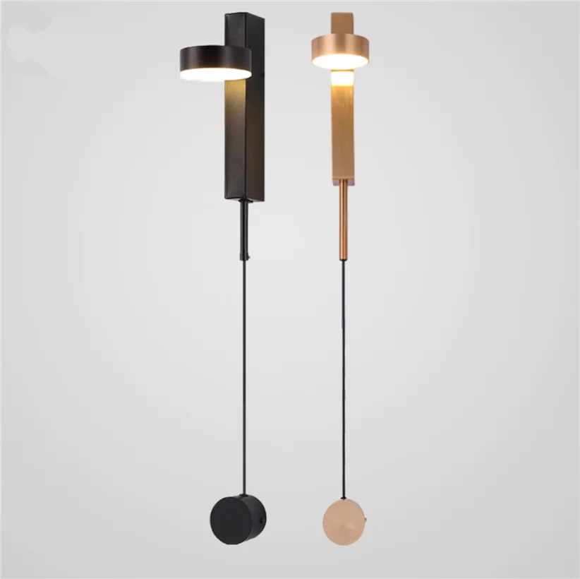 Postmodern Designer T Style Wall Light Dimmable Switch Wall Lamp Living Room Decoration Bedroom Bedside Sconce Light Fixtures