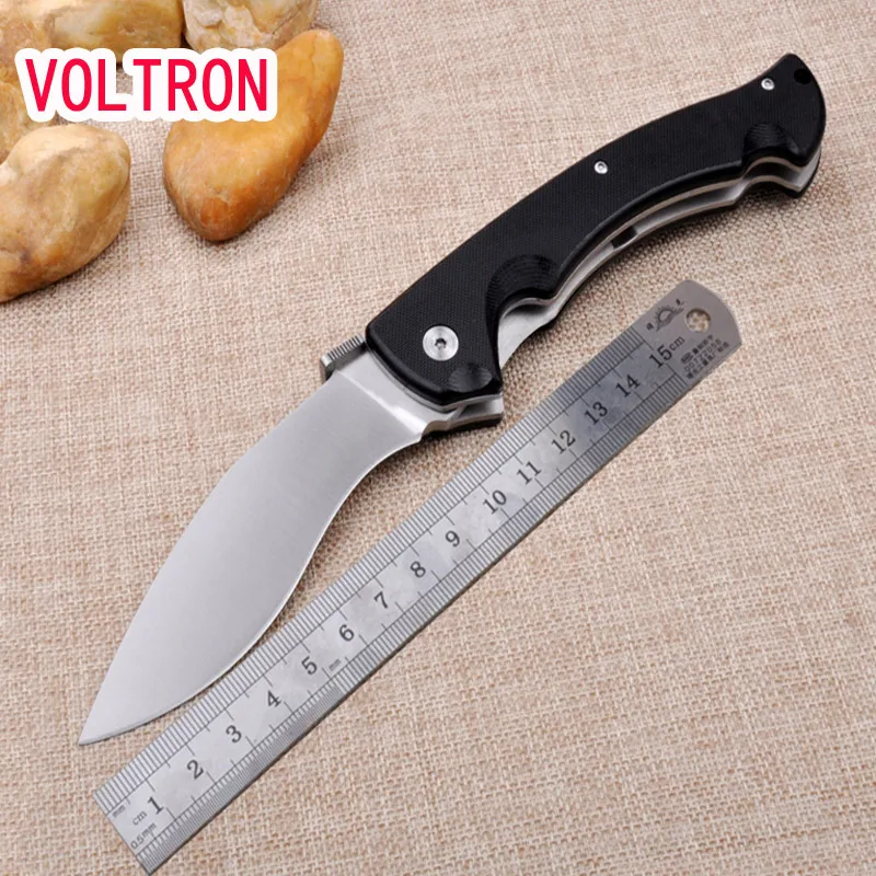 High quality XGT steel 9Cr18Mov Blade G10 handle survival folding knife