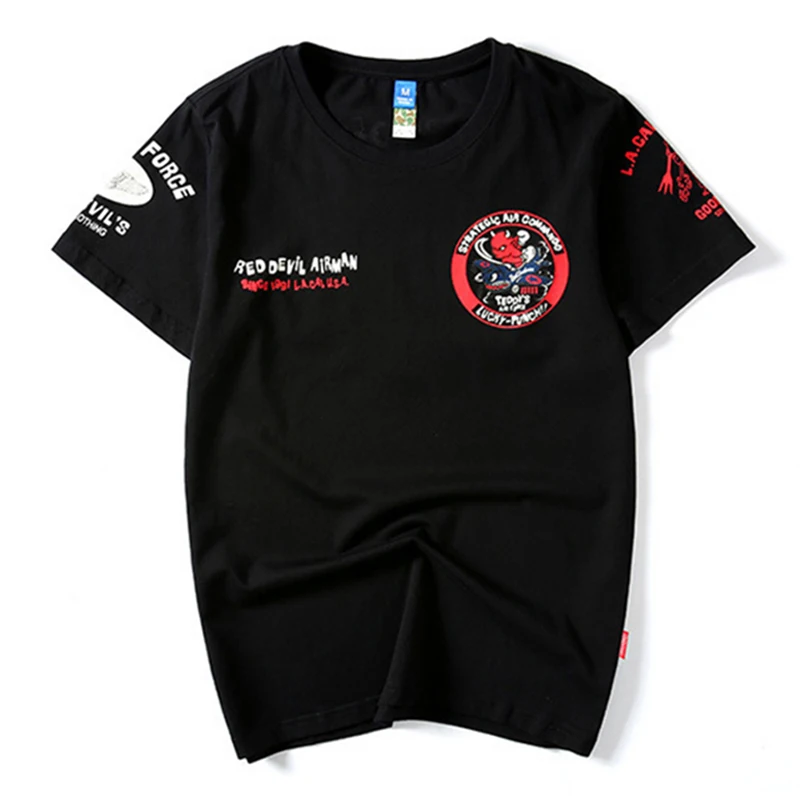 

Summer China Cotton Motorcycle T-shirt Loose Boys And Girls Short-sleeved Graffiti Printed Cotton