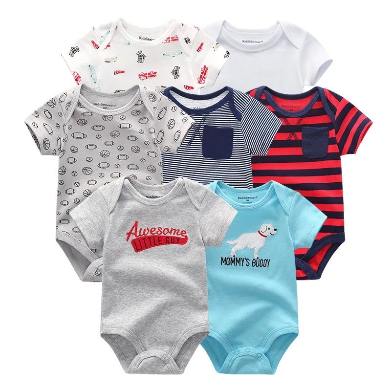 

7 PCS/lot newborn cute baby rompers set soft cotton baby jumpsuit Boy Girls' Baby Clothing baby rompertjes katoen