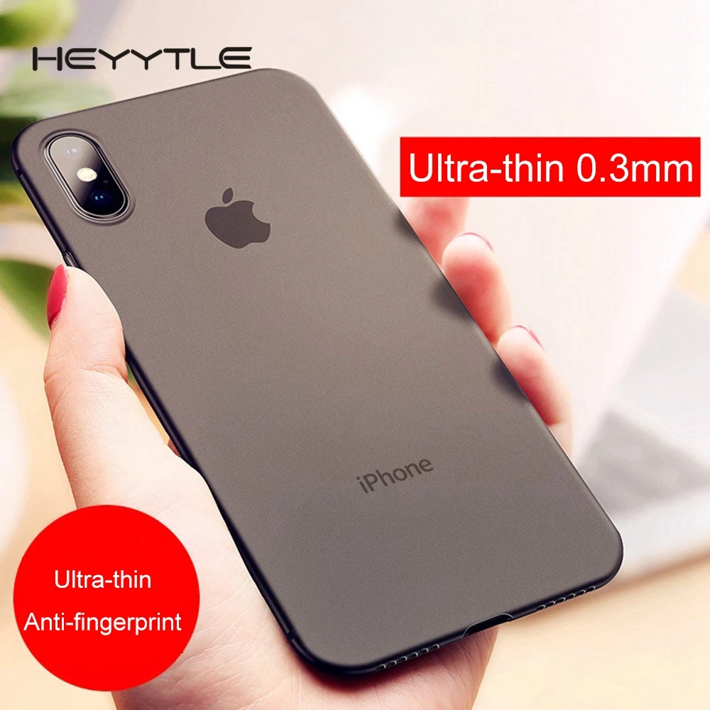 

Heyytle Ultra thin 0.3mm Phone Case For iPhone XS MAX XR X 7 8 Plus Full Cover Shockproof Cover For iPhone 8Plus XS X 9 10 Cases