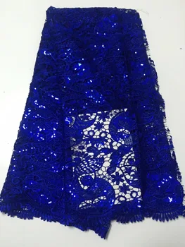 

African Sequins 3D Tulle Lace Fabric 2019 African French Lace Fabric water soluble lace Nigerian Embroidery Tulle French Lace