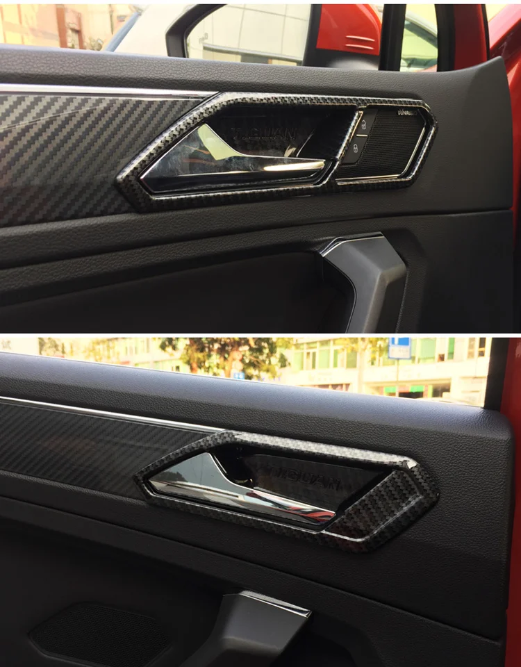 ABS Matte 4 шт./лот внутренняя дверная ручка чаша рамка Крышка отделка автомобильный