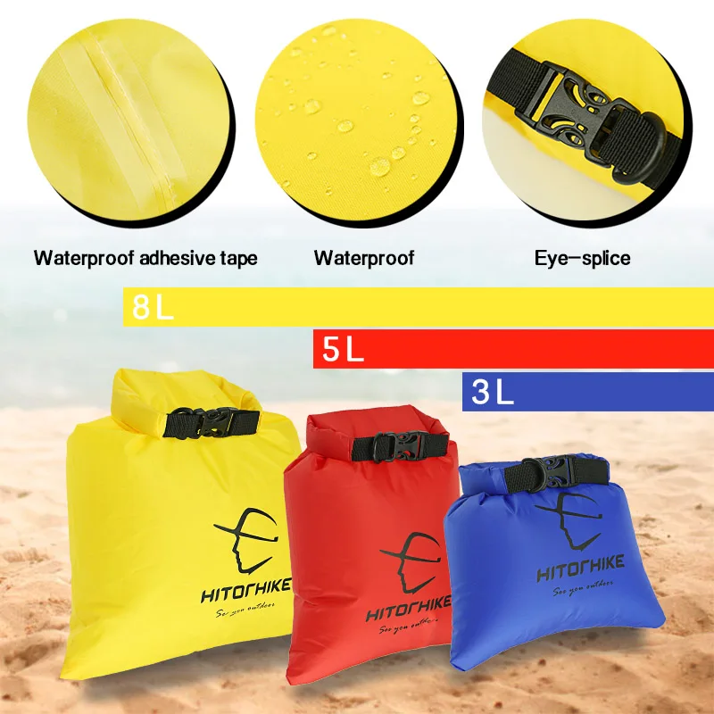 Открытый водонепроницаемый дрейфующий портативный давления клей сухой мешок плавательный мешок 3 цвета 3L 5L 8L 3 шт/набор