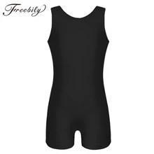 Freebily/детский купальник для девочек; гимнастический купальник для детей с замочной скважиной на спине; балетный танцевальный Купальник; комбинезон; спортивная одежда