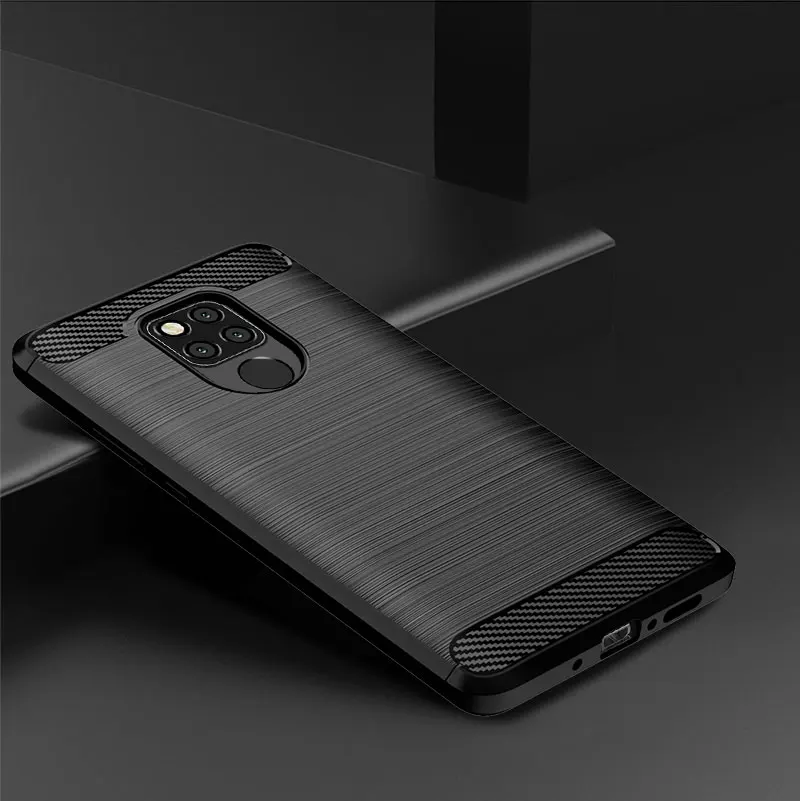 For Huawei Mate 20 Lite Case Armor Carbon Fiber Brushed Soft Cover For Huawei Mate 20 Pro X Mate20 ShockProof Phone Cases Shell (2)