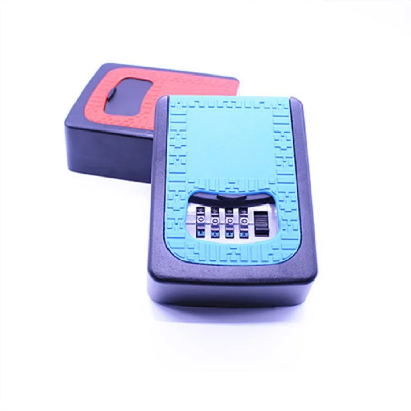 Key Lock Box Wall Mounted Aluminum Alloy Key Safe Box Weatherproof 4 Digit Combination Keys Storage Lock Boxes Indoor Outdoor