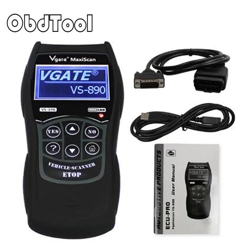 

Profssional OBD2 Vgate MaxiScan VS890 OBD OBD2 Code Reader Multi-Language Work Multi-Cars Auto Diagnostic CAN-BUS Live Data Tool