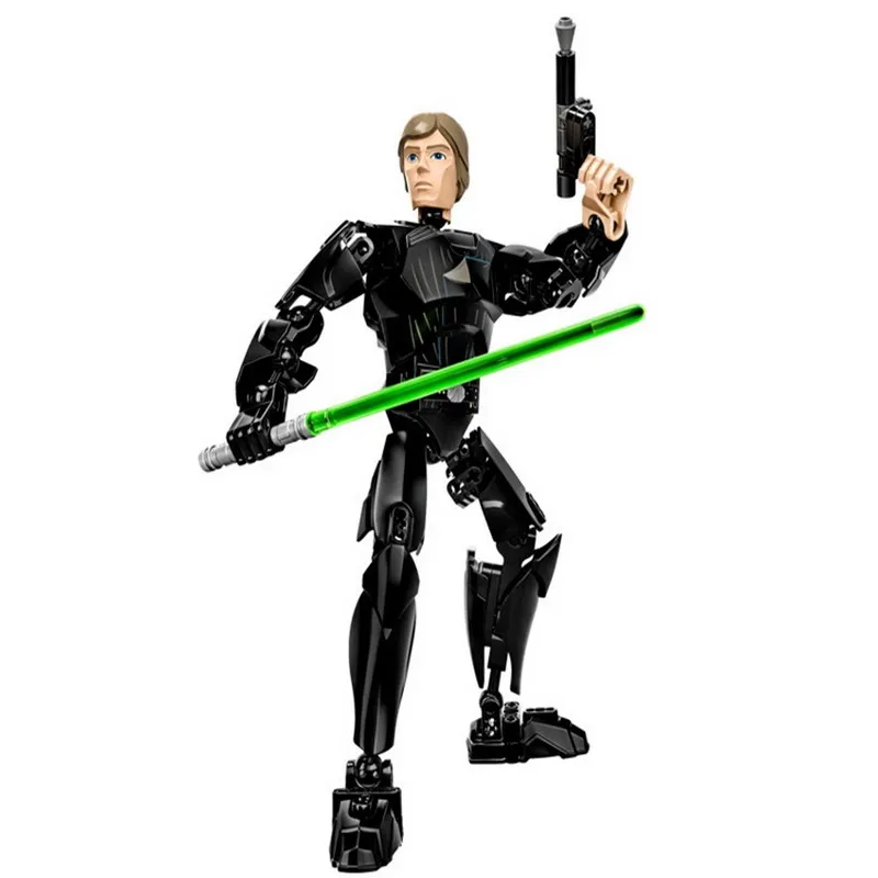 

KSZ 712-4 Star Wars Luke Skywalker Robot Model Building Blocks Enlighten Figure Toys For Children Compatible Legoe