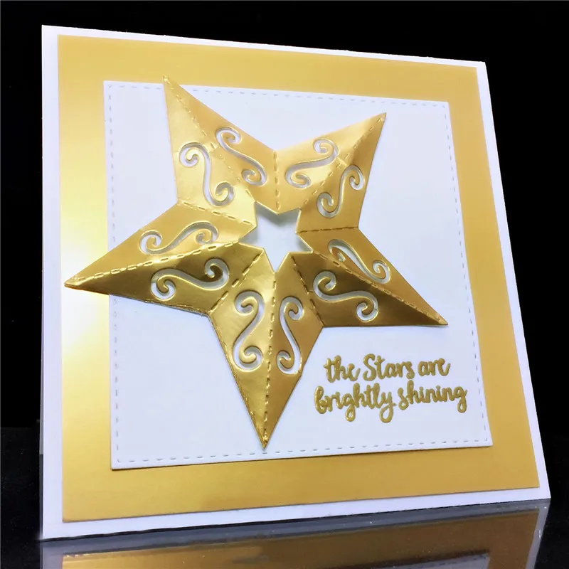 InLoveArts Элегантный 3D Star Резка Die Металл DIY рельефное тиснение для скрапбукинга ремесло карты Новый трафареты Doe порезы Бумага Резак