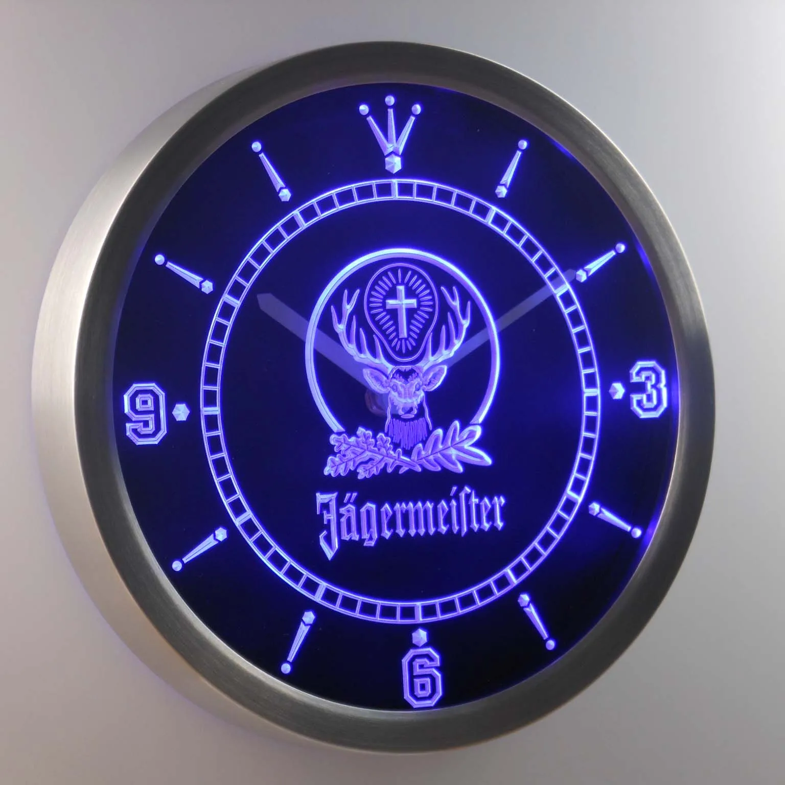 Nc0572 Jagermeister светодиодный неоновый знак для пива настенные часы|Настенные часы| |
