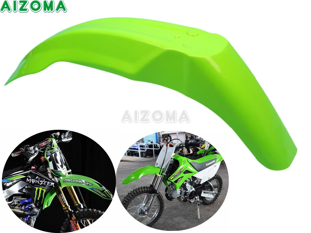 Universal Green Front Fender Motocross Supermoto Dirt Bike Dual Sport