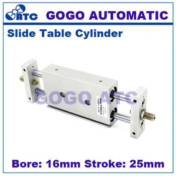 

GOGO High quality biaxial double rod pneumatic cylinder piston STMB16-25 16mm bore 25mm stroke sliding table air cylinder