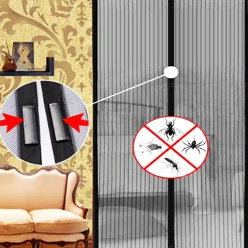 100*190CM/100*210CM Summer Magnetic Anti Mosquito Mesh Magnetic Door Net, Anti Insect Fly Bug Mosquito Door Curtain