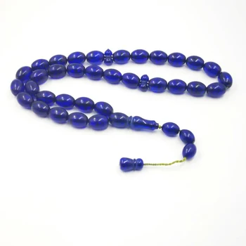 

Big size Tasbih 33 beads Rosary Muslim Man's bangle bracelet my orders High quality Blue Tasbih Mastkhan Islam Muslim Misbaha