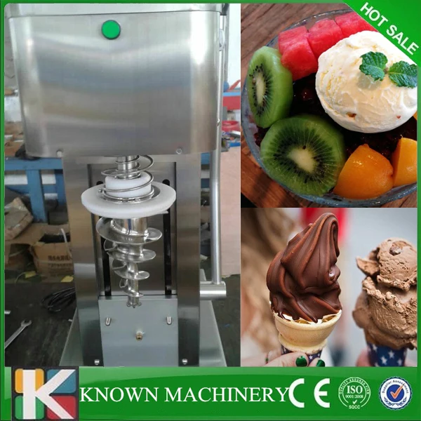 Нержавеющая сталь 110 v/220 v патент дизайн, стабильность шоколадные орехи замороженный йогурт смешивания видов фруктового льда смеситель для крема