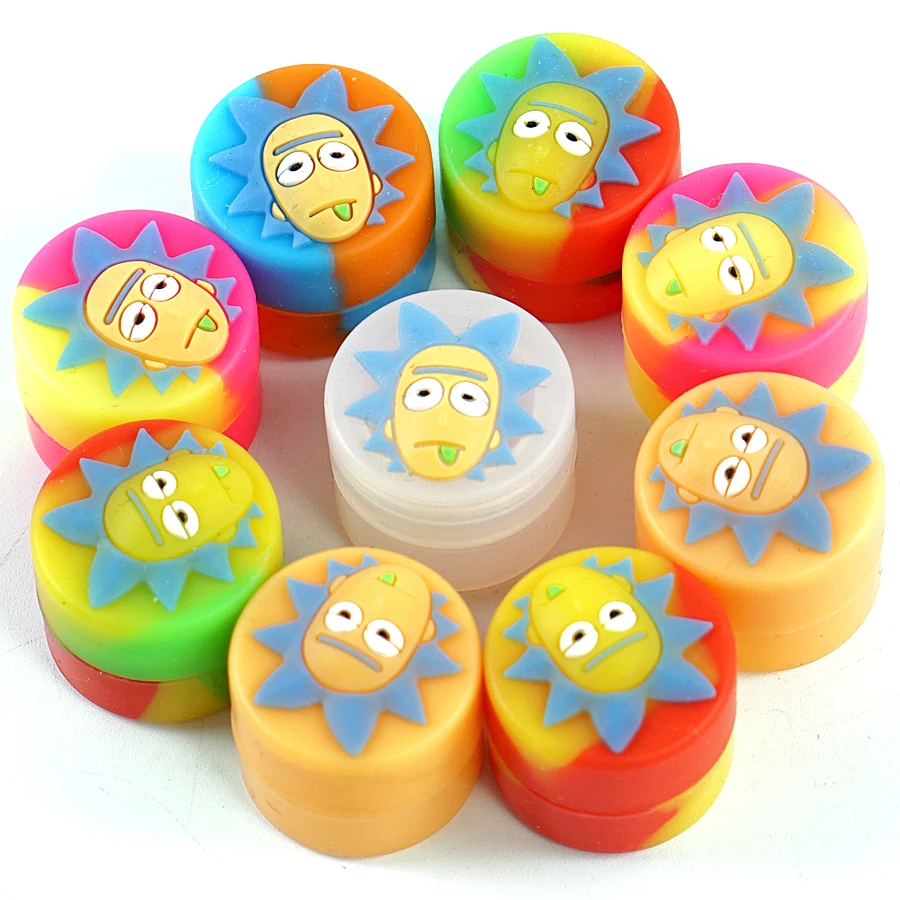 

100 pcs 2ml Silicone Non-stick Container Wax Shortage Oil Box silicone wax container