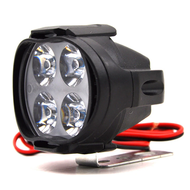JX-LCLYL 1pc 12W Waterproof Motorcycle E-bike LED Headlight Spot Fog Light White