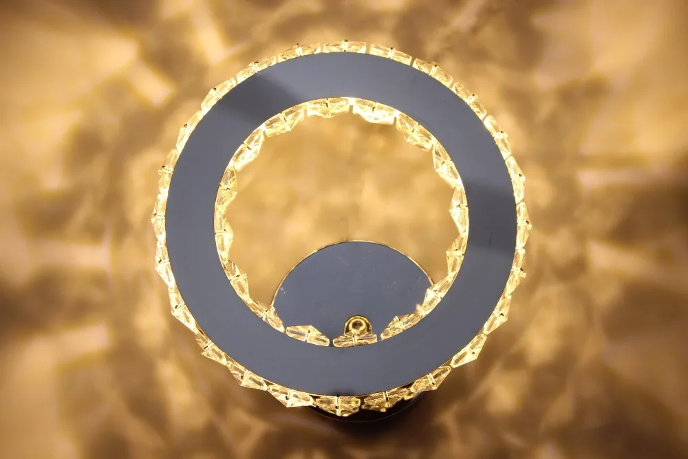 Modern led wall Light warm and simple led crystal wall lamp Romantic creative soft bedside bedrooms wall lamp