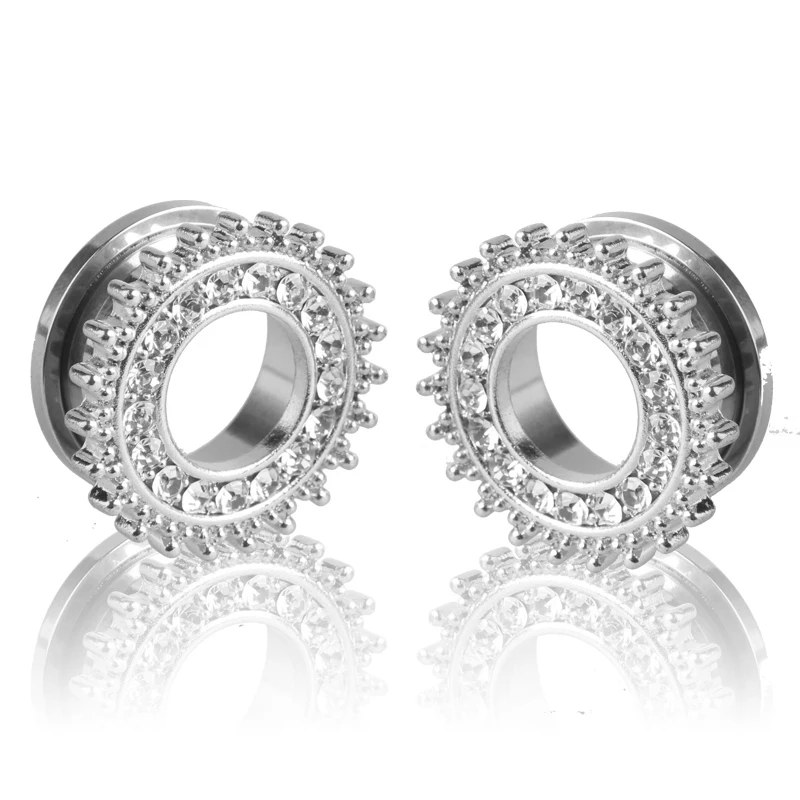 80pcs-White-cross-trendy-ear-plugs-body-jewelry-tunnel-2g-3-4-saddle-ear-expander-piercing