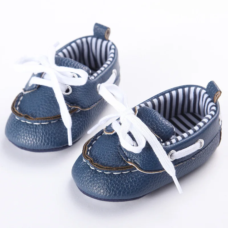 New Handsome Infant Baby Shoes First Walker Toddler Anti slip Soft Sole