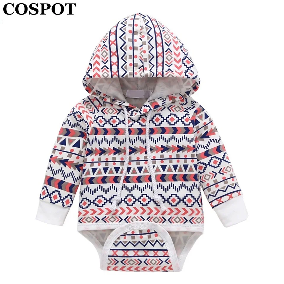 COSPOT/Новинка года; комбинезон с капюшоном для маленьких девочек; хлопковый Летний комбинезон с длинными рукавами; Одежда для новорожденных; костюм для малышей; 16