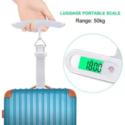 Yieryi ЖК-дисплей цифровые электронные переносная шкала багажа Путешествия Портативный Весы 0-50 кг с грамм блок портативный весы