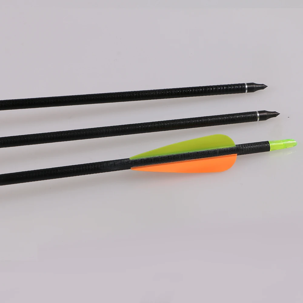 32/" Archery Fiberglass Carbon Arrows Target Points Recurve Bow Shooting Hunting