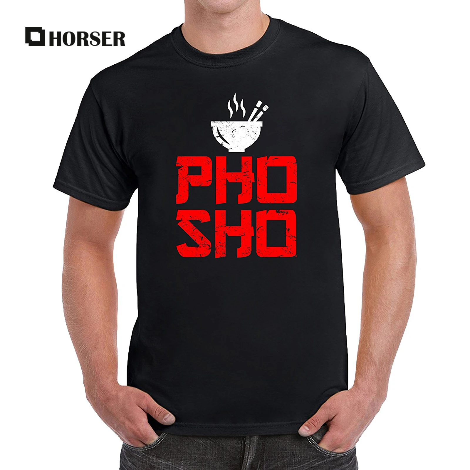 GILDAN tees geek Pho Sho вьетнамская ГОВЯЖЬЯ лапша суп Мужская забавная новинка футболка |