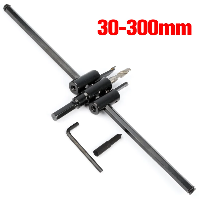 30 300mm Adjustable Wood Drywall Circle Hole Drill Cutter Bit Saw Circle Hole Saw Cutter Drill