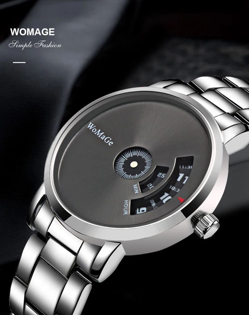 Мужские креативные кварцевые настольные часы Простой дизайн браслет из нержавеющей стали мужские офисные часы водонепроницаемые часы Nibosi Masculino