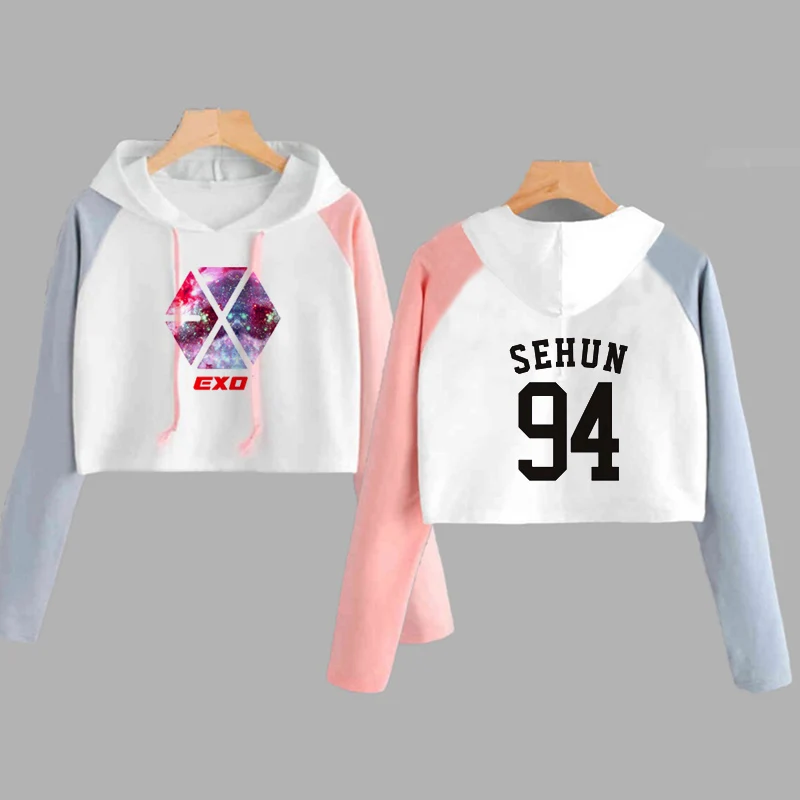 EXO Crop Top Hoodies 2020