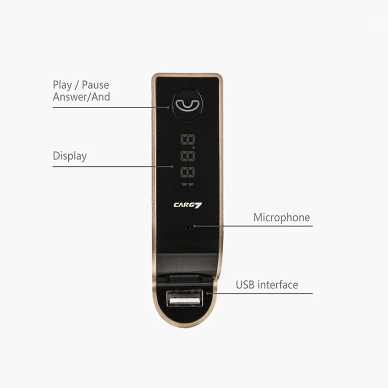 4 в 1 Hands Free Беспроводной Bluetooth FM передатчик G7 + AUX модулятор Автомобильный комплект