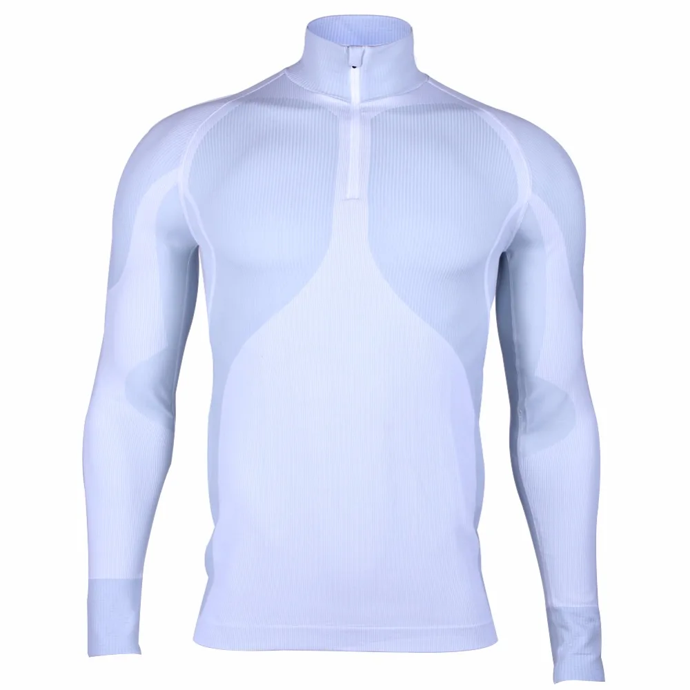 Codysale Men Compression Shirts Long Sleeve Half Zipper Fitness Tights