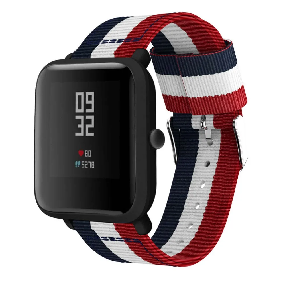 20 мм ремешок для часов Huami Amazfit Bip Youth Lite браслет спортивные хорошие аксессуары браслет Нейлон Замена