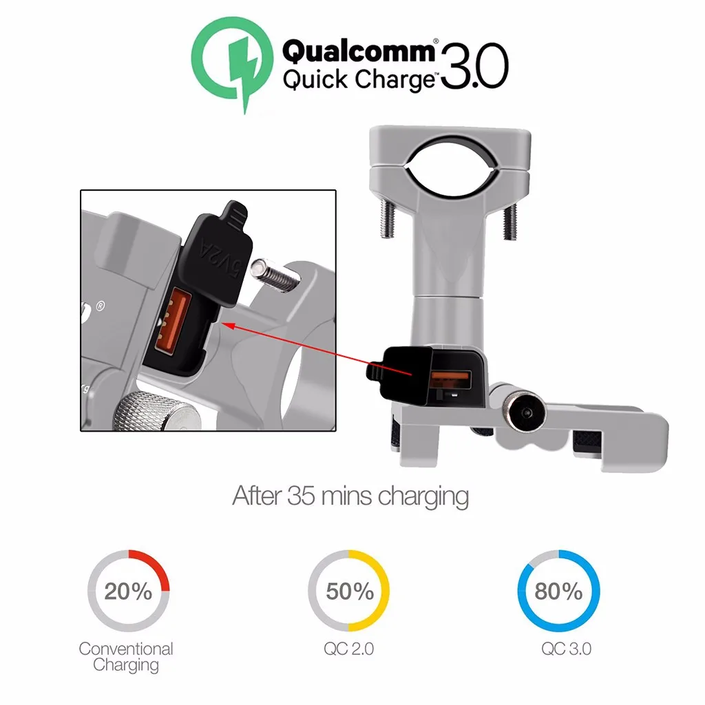 VOBERRY мотоцикл QC 3 0 алюминиевый сплав держатель мобильного телефона с