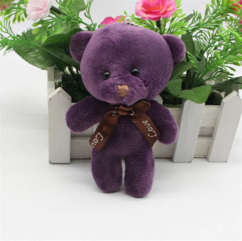 New Big Head Bear Dolls Cute Teddy Bear Plush Toys DIY Wedding Party Flower Bouquet Birthday Decor 12cm 30pcslot (3)