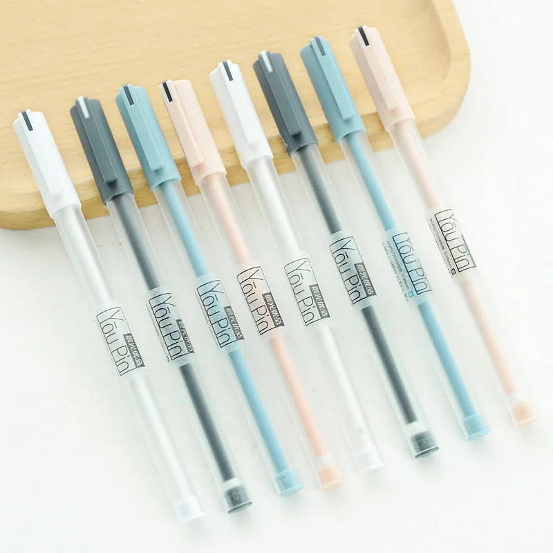 

Korean Stationery 0.35mm Creative Translucent Gel Pen Signature Kawaii Neutral Pen For Writing Students Office School Supplies