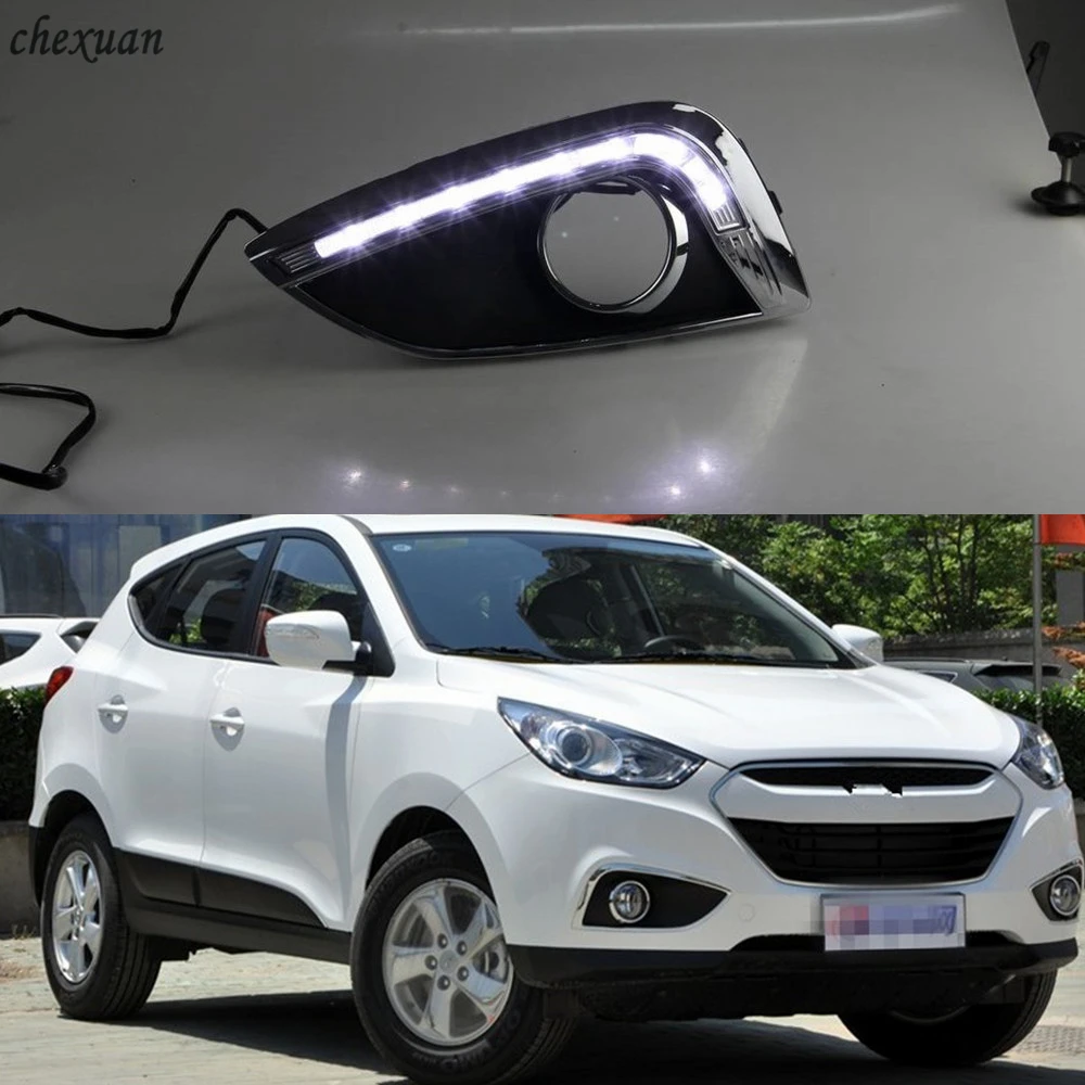 

CSCSNL 1 set For Hyundai IX35 2009 2010 2011 2012 2013 DRL Daytime Running Lights Daylight Super Bright Waterproof car LED