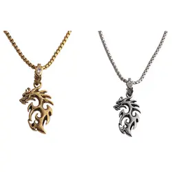 Кулон с драконом Для мужчин Для женщин девочек ожерелье в стиле хип-хоп сплав кольцевые цепи Подарочное кольцо