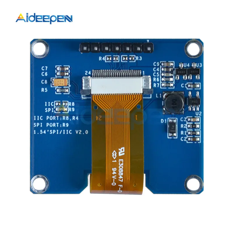 SPD0301 7PIN 1,54 дюймовый OLED дисплей модуль 128x64 IIC IEC SPI интерфейс 3,3-5 в белый/синий/желтый OLED экран доска для Arduino