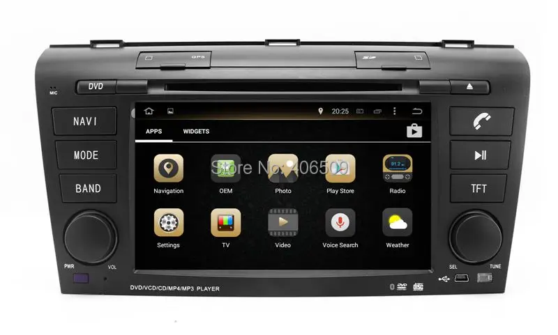 Perfect Android 8.0 Car DVD Player for Mazda 3 Mazda3 2004 2005 2006 2007 2008 2009 with GPS Navigation BT Radio USB WIFI 8Core 4G+32G 1